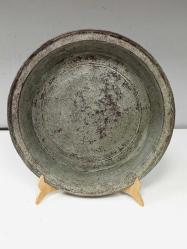 Antika Osmanlı Yazılı Tarihli Bakır Tabak