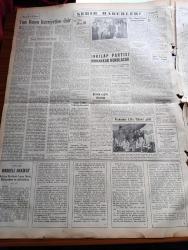 Yeni İstanbul Gazetesi - 30 Mayıs 1952 - Mustafa Nermi - Doğu Almanya Sovyetlere Birlikte Harbe Karar Verdi - Kore'de Komünistlerin Şiddetli Topçu Ateşi - Ara Seçimler 21 Eylül'de Yapılacak - General Eisenhower Amerika'ya Dönüyor - Rusya'nın İngiltere Büyükelçisi Geri Çağırıldı - Askerlik Süresinin 1,5 Yıla İndirilmesi Görüşülüyor - İsviçre Milli Takımı Geldi - İnkılap Partisi Muhakkak Kurulacak - Maskeli Hakikat 1 Yazan Deniz Albayı Tevfik İnci Yazı Dizisi - İstanbul'un 499. Fetih Yılı Münasebetiyle Mevlid Okundu - İstanbul Şehir Tiyatrosu Turneye Çıkıyor - Bedii Faik - İsmet İnönü İzmir'de Bekleniyor - Fransa'da Çıkan Komünist Gazeteleri Toplattırıldı - Kıbrıs Piskoposu Makarius Suriye'de - Tunceli Köprüsü Törenle Açıldı - Rakı İmali Serbest Bırakılıyor - Bitlis Bölgesinde Çekirge Görüldü - Yeni İstanbul Gazetesi Himalaya'da - Avrupa'nın En Tehlikeli Adamı Skorzeny Anlatıyor Mussolini'yi Nasıl Kaçırdım Yazı Dizisi - Roja Briyantin - Selve Dizel Motorları - Mediator Radyo