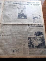 Yeni İstanbul Gazetesi - 30 Haziran 1952 - Mustafa Nermi - Rusların Berline Yapacağı Taarruza Amerika Seyirci Kalmayacak - İngiltere Dışişleri Bakanı Anthony Eden Sarılık Hastalığına Tutuldu - İkinci Bir Özalp Hadisesi Bazı Vatandaşları Kurşuna Düzen Subaylar Yargılanıyor - Süleyman Paşa Ve Namık Kemal İçin İhtifal Yapıldı - Kore'de Kızıllar Dün Bir Taarruz Denemesi Yaptılar - Esir Şehrin İnsanları Yazan Nureddin Demir (Kemal Tahir) Yazı - Köylü Partisinin İl Merkezi Kuruldu - Barcelona Takımı Nice'i Yendi- Reşad Nuri Darago - Finlandiya Güzeli Armi Helen Kuusela Dünya Güzellik Kraliçesi Oldu - 1 Temmuz Denizcilik Bayramı - Şeker Fabrikası Ne Zaman Kurulacak - Venedik'te 26. Resim Sergisi - Nesilleri Kaybolan Hayvanlardan Suaygırı - Atlantik Paktına Karşı Demirperde İttifakı - Sümerbank - Miele Çamaşır Makinesi - Nevrozin Ağrı Kesici - Mithat Paşa İkramiyesi - Çapamarka