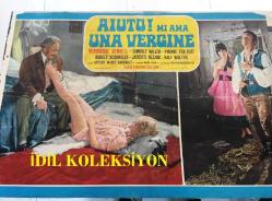 ATEŞLİ BAKİRE, ORİJİNAL İTALYANCA SİNEMA BEZ AFİŞİ - AIUTO! MI AMA UNA VERGINE - Hilfe, mich liebt eine Jungfrau, 1970, FİLM BEZ AFİŞİ / POSTERİ - BÜYÜK BOY - ORİJİNAL - 65 X 45 cm EBADINDA - Original Turkish Big Size Movie Poster - Arthur Maria Rabenalt, Günther Heller, Gundolf Willer, Yvonne Ten Hoff, Véronique Vendell, Rudolf Schündler, Jacques Bézard, Margit Ladomerszky, Karl Nagy, Elisabeth Felchner, Jackie Lombard, Marie Sirago, Ralf Wolter