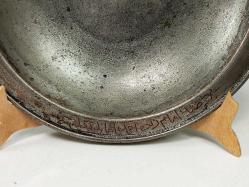 Antika Osmanlı Yazılı Tarihli Bronz Tabak