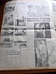 Yeni İstanbul Gazetesi - 12 Ağustos 1952 - Mustafa Nermi - İran Başbakanı Musaddık'a Fevkalade Salahiyetler Tanındı - Ürdün Kralı Tallal Tahtından İndirildi - Arjantin Cumhurbaşkanı'nın Eşi Eva Peron'un Cenaze Töreni - İngiltere Dışişleri Bakanı Eden Churchill'in Yegeniyle Evleniyor - Çanakkale Şehitleri Dün Anıldı - Etibank Garp Linyitleri Soma İşletmesi Dün Açıldı - Esir Şehrin İnsanları Yazan Nureddin Demir (Kemal Tahir) Yazı Dizisi - Hakimler Kanunu Tasarısı Hakkında Yeni Fikirler - Bergama Etnografya Müzesi Dün Açıldı - Birleşik Amerika İsrail'e Silah Satacak - İsraile Satılan Kepekler Gemiye Yükleniyor - Dünya Ticaret Rekoru 1951'de Yeni Bir Rekor Kırdı - Geiger Sayıcısı İle Bir Katil Nasıl Bulundu - Penny Ridgway Paris'in En Şık Kadını Olmaya Namzet - İngiltere'nin En Meşhur Karikatüristi Giles - Kral Faruk Tahttan Nasıl Düştü - Ronson Dünyanın En İyi Çakmağı - James Motosikletleri - Jawa Motosikletleri - Gripin