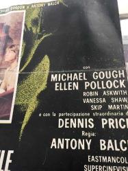 İnsan Kasabı, ORİJİNAL İTALYANCA SİNEMA BEZ AFİŞİ -  DIARIO PROIBITO IN UN COLLEGIO FEMMINILE - Horror Hospital, 1973, FİLM BEZ AFİŞİ / POSTERİ - BÜYÜK BOY - ORİJİNAL - 67 X 47 cm EBADINDA - Original Turkish Big Size Movie Poster - Antony Balch, Michael Gough, Robin Askwith, Vanessa Shaw, Ellen Pollock, Dennis Price, Skip Martin, Kurt Christian, Barbara Wendy, Kenneth Benda, Martin Grace