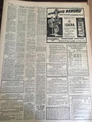 YENİ SABAH GAZETESİ  8 NİSAN 1963 YIL :25 SAYI :8647---Suriye de kanlı nümayişler oluyor --AP yurtta  Kardeşlik  Kampanyası  Açacak--Küçük ,Rumlar  Şeref  Sözünü  Tutmadı Dedi --İzmir  skandalının  dosyası  bugün  adliyeye veriliyor --Amerikalı  milyoner  eşi tarafından  kılıçlandı --Elazığ radyosu  kapatıldı ---Nisan Balığı :  Siyavuşgil --Tıp Postası  :Or.Prof.Dr Sadi Irmak --Almanya bizden  cephane  alıyor --Ankara Radyosunun  Genç  ve Kıymetli Sesi : Sevim Suer ---Sarı -Lacivertliler  Ankara dan  bir puanla  dönüyorlar :Fenerbahçe  Hacettepe 'ye  yenildi :2-1---Galatasaray  , K. Yaka dan  tek puan  alabildi :1-1--Beykoz ,Demir Spor ile  Yenişemedi --Beşiktaş ,İzmir Sporu  Mağlup Edemedi :0-0--Uludağ Kupasını Fransızlar Kazandı --Venezia Polermo  'ya 2-1 mağlup ---
