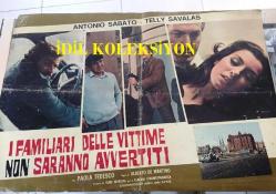 Cinayet Şebekesi, ORİJİNAL İTALYANCA SİNEMA BEZ AFİŞİ - IFAMILIARI DELLE VITTIME NON SARANNO AVVERTITI, 1972, FİLM BEZ AFİŞİ / POSTERİ - BÜYÜK BOY - ORİJİNAL - 67 X 46 cm EBADINDA - Original Turkish Big Size Movie Poster - Telly Savalas, Antonio Sabato, Paola Tedesco, Giuliano Persico, Guido Lollobrigida, Nino Dal Fabbro, Sergio Rossi, Sergio Tramonti