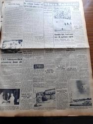 Yeni İstanbul Gazetesi - 6 Ağustos 1952 - Mustafa Nermi - Fransa Müdafaa Vekili Pleven'e Göre Amerikan Yardımı Kıyafetsiz - Türk Basın Heyeti Üsküp'te - Amerikan Filosunun Manevralarında Cumhurbaşkanı Celal Bayar ve Başbakan Adnan Menderes Bulunacak - Hac İçin Müsaade Verilecek - Milli Savunma İhtiyacı İçin 100 Milyon Lira Temin Edildi - Uludağ'daki Volfram Madeninin Çok Zengin Bir Damar Olduğu Anlaşıldı - Kore Değiştirme Birliğimiz Yarın İzmir'e Gelecek -  Esir Şehrin İnsanları Yazan Nureddin Demir (Kemal Tahir) Yazı Dizisi - İzmir Belediye Başkanı Rauf Onursal İzmir Fuarı Hakkında İzahat Verdi - Türkiye Milli Talebe Federasyonu - Sovyet Büyükelçi Andrei Gromyko Yarın Kraliçe İkinci Elizabeth'e Takdim Edilecek - Kızıl Çin'de Tampon Bölgeler - Kore'de Hava Savaşı - Kore'de Mikrop Harbi - Profesör Doktor Tevfik Sağlam - Saatte 800 Kilometre Süratle Giden Bir Tepkili Uçaktan Atlama Tecrübesi - Meşhur Rudge Bisikletleri - MWM Tulumba Grupları - Kienzle Argo Taksimetreleri - Çapamarka