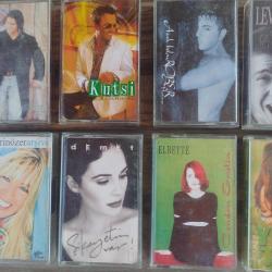 1990'lar Kaset 10'lu lot;Nilufer,Demet Sagiroglu,Candan Ercetin,Yildiz Tilbe,Levent Yuksel,kutsi,Dogus,Rober Hatemo,Kubat