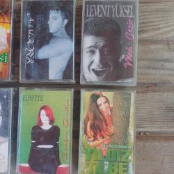 1990'lar Kaset 10'lu lot;Nilufer,Demet Sagiroglu,Candan Ercetin,Yildiz Tilbe,Levent Yuksel,kutsi,Dogus,Rober Hatemo,Kubat