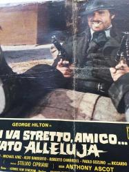 Batı Sana Dar Gelecek Arkadaş, ORİJİNAL İTALYANCA WESTERN SİNEMA BEZ AFİŞİ - Il west ti va stretto amico... è' arrivato alleluja, 1972, FİLM BEZ AFİŞİ / POSTERİ - BÜYÜK BOY - ORİJİNAL - 66 X 45 cm EBADINDA - Original Turkish Big Size Movie Poster -  Giuliano Carnimeo, Tito CarpiIngo Hermes, Giovanni Simonelli, George Hilton, Agata Flori, Raymond Bussières, Umberto D'Orsi, Michael Hinz, Aldo Barberito, Roberto Camardiel, Paolo Gozlino, Riccardo Garrone, Lincoln Tate, Renato Baldini, Nello Pazzafini, Peter Berling, Martial Bresson, Adriana Facchetti, Mara Krupp, Lars Bloch, Fortunato Arena, Luigi Antonio Guerra, Gianni Pulone, Paolo Magalotti