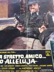 Batı Sana Dar Gelecek Arkadaş, ORİJİNAL İTALYANCA WESTERN SİNEMA BEZ AFİŞİ - Il west ti va stretto amico... è' arrivato alleluja, 1972, FİLM BEZ AFİŞİ / POSTERİ - BÜYÜK BOY - ORİJİNAL - 66 X 45 cm EBADINDA - Original Turkish Big Size Movie Poster -  Giuliano Carnimeo, Tito CarpiIngo Hermes, Giovanni Simonelli, George Hilton, Agata Flori, Raymond Bussières, Umberto D'Orsi, Michael Hinz, Aldo Barberito, Roberto Camardiel, Paolo Gozlino, Riccardo Garrone, Lincoln Tate, Renato Baldini, Nello Pazzafini, Peter Berling, Martial Bresson, Adriana Facchetti, Mara Krupp, Lars Bloch, Fortunato Arena, Luigi Antonio Guerra, Gianni Pulone, Paolo Magalotti