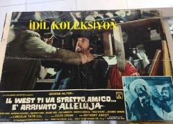 Batı Sana Dar Gelecek Arkadaş, ORİJİNAL İTALYANCA WESTERN SİNEMA BEZ AFİŞİ - Il west ti va stretto amico... è' arrivato alleluja, 1972, FİLM BEZ AFİŞİ / POSTERİ - BÜYÜK BOY - ORİJİNAL - 66 X 45 cm EBADINDA - Original Turkish Big Size Movie Poster -  Giuliano Carnimeo, Tito CarpiIngo Hermes, Giovanni Simonelli, George Hilton, Agata Flori, Raymond Bussières, Umberto D'Orsi, Michael Hinz, Aldo Barberito, Roberto Camardiel, Paolo Gozlino, Riccardo Garrone, Lincoln Tate, Renato Baldini, Nello Pazzafini, Peter Berling, Martial Bresson, Adriana Facchetti, Mara Krupp, Lars Bloch, Fortunato Arena, Luigi Antonio Guerra, Gianni Pulone, Paolo Magalotti