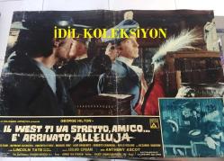Batı Sana Dar Gelecek Arkadaş, ORİJİNAL İTALYANCA WESTERN SİNEMA BEZ AFİŞİ - Il west ti va stretto amico... è' arrivato alleluja, 1972, FİLM BEZ AFİŞİ / POSTERİ - BÜYÜK BOY - ORİJİNAL - 66 X 45 cm EBADINDA - Original Turkish Big Size Movie Poster -  Giuliano Carnimeo, Tito CarpiIngo Hermes, Giovanni Simonelli, George Hilton, Agata Flori, Raymond Bussières, Umberto D'Orsi, Michael Hinz, Aldo Barberito, Roberto Camardiel, Paolo Gozlino, Riccardo Garrone, Lincoln Tate, Renato Baldini, Nello Pazzafini, Peter Berling, Martial Bresson, Adriana Facchetti, Mara Krupp, Lars Bloch, Fortunato Arena, Luigi Antonio Guerra, Gianni Pulone, Paolo Magalotti