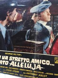 Batı Sana Dar Gelecek Arkadaş, ORİJİNAL İTALYANCA WESTERN SİNEMA BEZ AFİŞİ - Il west ti va stretto amico... è' arrivato alleluja, 1972, FİLM BEZ AFİŞİ / POSTERİ - BÜYÜK BOY - ORİJİNAL - 66 X 45 cm EBADINDA - Original Turkish Big Size Movie Poster -  Giuliano Carnimeo, Tito CarpiIngo Hermes, Giovanni Simonelli, George Hilton, Agata Flori, Raymond Bussières, Umberto D'Orsi, Michael Hinz, Aldo Barberito, Roberto Camardiel, Paolo Gozlino, Riccardo Garrone, Lincoln Tate, Renato Baldini, Nello Pazzafini, Peter Berling, Martial Bresson, Adriana Facchetti, Mara Krupp, Lars Bloch, Fortunato Arena, Luigi Antonio Guerra, Gianni Pulone, Paolo Magalotti