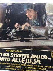 Batı Sana Dar Gelecek Arkadaş, ORİJİNAL İTALYANCA WESTERN SİNEMA BEZ AFİŞİ - Il west ti va stretto amico... è' arrivato alleluja, 1972, FİLM BEZ AFİŞİ / POSTERİ - BÜYÜK BOY - ORİJİNAL - 66 X 45 cm EBADINDA - Original Turkish Big Size Movie Poster -  Giuliano Carnimeo, Tito CarpiIngo Hermes, Giovanni Simonelli, George Hilton, Agata Flori, Raymond Bussières, Umberto D'Orsi, Michael Hinz, Aldo Barberito, Roberto Camardiel, Paolo Gozlino, Riccardo Garrone, Lincoln Tate, Renato Baldini, Nello Pazzafini, Peter Berling, Martial Bresson, Adriana Facchetti, Mara Krupp, Lars Bloch, Fortunato Arena, Luigi Antonio Guerra, Gianni Pulone, Paolo Magalotti