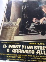 Batı Sana Dar Gelecek Arkadaş, ORİJİNAL İTALYANCA WESTERN SİNEMA BEZ AFİŞİ - Il west ti va stretto amico... è' arrivato alleluja, 1972, FİLM BEZ AFİŞİ / POSTERİ - BÜYÜK BOY - ORİJİNAL - 66 X 45 cm EBADINDA - Original Turkish Big Size Movie Poster -  Giuliano Carnimeo, Tito CarpiIngo Hermes, Giovanni Simonelli, George Hilton, Agata Flori, Raymond Bussières, Umberto D'Orsi, Michael Hinz, Aldo Barberito, Roberto Camardiel, Paolo Gozlino, Riccardo Garrone, Lincoln Tate, Renato Baldini, Nello Pazzafini, Peter Berling, Martial Bresson, Adriana Facchetti, Mara Krupp, Lars Bloch, Fortunato Arena, Luigi Antonio Guerra, Gianni Pulone, Paolo Magalotti