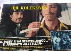 Batı Sana Dar Gelecek Arkadaş, ORİJİNAL İTALYANCA WESTERN SİNEMA BEZ AFİŞİ - Il west ti va stretto amico... è' arrivato alleluja, 1972, FİLM BEZ AFİŞİ / POSTERİ - BÜYÜK BOY - ORİJİNAL - 66 X 45 cm EBADINDA - Original Turkish Big Size Movie Poster -  Giuliano Carnimeo, Tito CarpiIngo Hermes, Giovanni Simonelli, George Hilton, Agata Flori, Raymond Bussières, Umberto D'Orsi, Michael Hinz, Aldo Barberito, Roberto Camardiel, Paolo Gozlino, Riccardo Garrone, Lincoln Tate, Renato Baldini, Nello Pazzafini, Peter Berling, Martial Bresson, Adriana Facchetti, Mara Krupp, Lars Bloch, Fortunato Arena, Luigi Antonio Guerra, Gianni Pulone, Paolo Magalotti