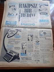 Yeni İstanbul Gazetesi - 18 Aralık 1952 - Mürebbiye Yazan Hüseyin Rahmi Gürpınar Yazı Dizisi - Amerika'nın Yeni Cumhurbaşkanı Eisenhower Mac Arthur'le Dün Görüştü - Müslüman Kongresi - Anayasaya Dair Teklif Komisyona İade Edildi - Daha Beyaz Ve Lezzetli Ekmek - Süper Mürşid Necip Fazıl Kısakürek Yeniden Bir Mahkumiyete Uğradı - Bulgaristan'dan Gelen Mayınlar - Büyük Kardeşim Atatürk Anlatan Makbule Atadan Yazı Dizisi - Mediha Berkes - Denizlerin Efesi Gazi Umur Paşa Yazan Tevfik İnci Yazı Dizisi - Fenerbahçe İzmir'de İki Maç Yapacak -  Beyoğlu Kız Lisesi - Mevlana Celaleddin Rumi İçin Yapılan Anma Töreni - Ürdün'de İsrail Radyosu Umumi Yerlerde Yasak Edildi - Modern Noel Baba - Şevket Demiral - Zekai Komşuoğlu - Tiyatro Kronikleri - Metin Bara - Ecnebi Karikatürü - Diana Yazı Makinesi - Puro Tuvalet Sabunları - Sheaffer's Dolma Kalemleri - Gripin - Pertev Krem
