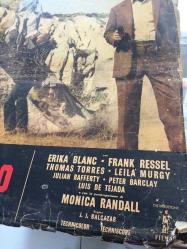 Altın Yumruk İstanbul'da, ORİJİNAL İTALYANCA WESTERN SİNEMA BEZ AFİŞİ - L'UOMO DAL PUGNO D'ORO - El hombre del puño de oro, 1967, FİLM BEZ AFİŞİ / POSTERİ - BÜYÜK BOY - ORİJİNAL - 66 X 44 cm EBADINDA - Original Turkish Big Size Movie Poster - Jaime Jesús Balcázar, Germán Cobos, Erika Blanc, Franco Ressel, Tomás Torres, Antonella Murgia, Giuliano Raffaelli, Pietro Ceccarelli, Luis de Tejada, Mónica Randall