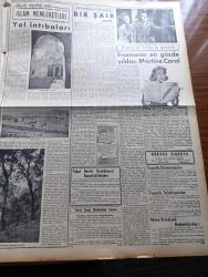 Yeni İstanbul Gazetesi - 8 Nisan 1953 - Mustafa Nermi - Tahran'da Yeniden Karışıklık Başladı - Rusya'nın Barış Politikası - Dumlupınar Gemisi Batarken Şehit Olan Ulvi Erhazar - Amiral Carney Dün İstanbul'a Geldi - Amerikan Başkanı Eisenhower Birleşmiş Milletler'in Kore'den Çekilmeyeceğini Söyledi - Küçük İnsanlar Yazan Faik Baysal Yazı Dizisi - Edebiyat Günü'ne Gösterilen Alaka - Operatör Cemil Topuzlu İçin Yapılacak Tören - Türkiye Ekonomisi - Bizans Etüdleri Kongresi Selanik'te Toplanıyor - Gölcük'te Dumlupınar Şehitleri Dün Anıldı - Anıtkabir Atatürk Ormanı - Times'in Türkiye Hakkındaki Dikkate Değer Makalesi - Hikaye İstanbul Hasreti Yazan Ali N. Seden - Türkiye İş Bankası Raporu Üzerinde Tahliller - Büyük Röportaj Serisi İslam Memleketleri Yazan Fikret Adil Yazı Dizisi - Fransa'nın En Gözde Yıldızı Martine Carol - İtalya Seçim Kanunu Zorla Mı Kabul Edildi - Ankara Sigorta - Arı Bisküvileri - Parker 51 Dolmakalemi - Miele Çamaşır