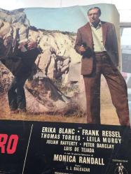 Altın Yumruk İstanbul'da, ORİJİNAL İTALYANCA WESTERN SİNEMA BEZ AFİŞİ - L'UOMO DAL PUGNO D'ORO - El hombre del puño de oro, 1967, FİLM BEZ AFİŞİ / POSTERİ - BÜYÜK BOY - ORİJİNAL - 66 X 44 cm EBADINDA - Original Turkish Big Size Movie Poster - Jaime Jesús Balcázar, Germán Cobos, Erika Blanc, Franco Ressel, Tomás Torres, Antonella Murgia, Giuliano Raffaelli, Pietro Ceccarelli, Luis de Tejada, Mónica Randall