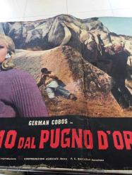 Altın Yumruk İstanbul'da, ORİJİNAL İTALYANCA WESTERN SİNEMA BEZ AFİŞİ - L'UOMO DAL PUGNO D'ORO - El hombre del puño de oro, 1967, FİLM BEZ AFİŞİ / POSTERİ - BÜYÜK BOY - ORİJİNAL - 66 X 44 cm EBADINDA - Original Turkish Big Size Movie Poster - Jaime Jesús Balcázar, Germán Cobos, Erika Blanc, Franco Ressel, Tomás Torres, Antonella Murgia, Giuliano Raffaelli, Pietro Ceccarelli, Luis de Tejada, Mónica Randall