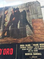 Altın Yumruk İstanbul'da, ORİJİNAL İTALYANCA WESTERN SİNEMA BEZ AFİŞİ - L'UOMO DAL PUGNO D'ORO - El hombre del puño de oro, 1967, FİLM BEZ AFİŞİ / POSTERİ - BÜYÜK BOY - ORİJİNAL - 66 X 44 cm EBADINDA - Original Turkish Big Size Movie Poster - Jaime Jesús Balcázar, Germán Cobos, Erika Blanc, Franco Ressel, Tomás Torres, Antonella Murgia, Giuliano Raffaelli, Pietro Ceccarelli, Luis de Tejada, Mónica Randall