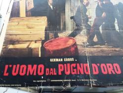 Altın Yumruk İstanbul'da, ORİJİNAL İTALYANCA WESTERN SİNEMA BEZ AFİŞİ - L'UOMO DAL PUGNO D'ORO - El hombre del puño de oro, 1967, FİLM BEZ AFİŞİ / POSTERİ - BÜYÜK BOY - ORİJİNAL - 66 X 44 cm EBADINDA - Original Turkish Big Size Movie Poster - Jaime Jesús Balcázar, Germán Cobos, Erika Blanc, Franco Ressel, Tomás Torres, Antonella Murgia, Giuliano Raffaelli, Pietro Ceccarelli, Luis de Tejada, Mónica Randall