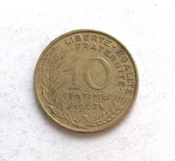 Fransa 10 Centimes 1967
