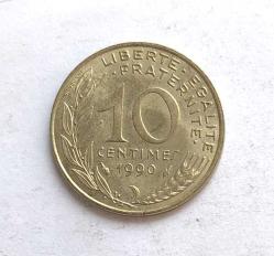Fransa 10 Centimes 1990