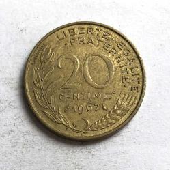 Fransa 20 Centimes 1967
