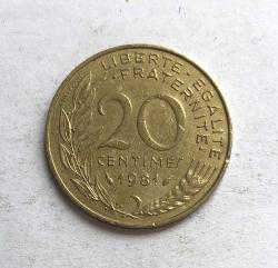Fransa 20 Centimes 1981