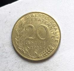 Fransa 20 Centimes 1982
