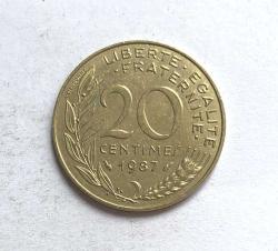 Fransa 20 Centimes 1987