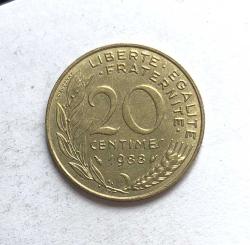 Fransa 20 Centimes 1988
