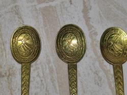 8666-ESKİLERDEN PİRİNÇ 6 ADET MEVLANA ÇAY KAŞIĞI