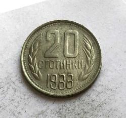 Bulgaristan 20 Stotinki 1988
