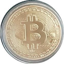2013 yılı Kapsülünde Bitcoin madalyonu gümüş rengi