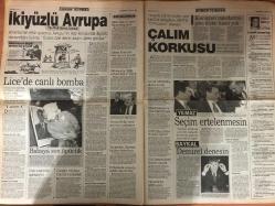 Sabah Gazetesi - 2 Aralik 1998 -  - Şili - Lyon - Juventus - Galatasaray - AP - DSP - ANAP - DYP - Eren - Anayasa Değişikliği - Tarkan - Hülya Avşar - Fenerbahçe - Yavuz Donat - Duman - Ege - Eder - Avrupa Birliği - İtalya - Fatih Terim - Nez - Hagi - Sarı Kart - Emre - Patron - Hasan Sas - Roda - Şampiyonlar Ligi - Fransa - Peru - Taffarel - Athletic Bilbao - Rosenborg - Can Bartu - Buray - Zara - Hakan Şükür - Barcelona - Orman - Real Madrid - Güvenlik Tedbirleri - Cengiz - Selçuk - LP - Yusuf - Almanya - Yilmaz - Barış süreci - Barış Süreci - Belçika - Terörle Mücadele - Jacques Chirac - Yunanistan - Tansu Çiller - CHP - Bülent Ecevit - Adamlar - Mesut Yılmaz - Göksel - DTP - Refaiddin Şahin - Bedük - Recai Kutan - Hüsamettin Cindoruk - AK Parti - Redd - Deniz Baykal - Milletvekili seçimi - Model - Romanya