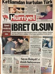 Hürriyet Gazetesi - 22 Nisan 1999 -  - AP - Lyon - Zara - CHP - ANAP - Onur - MHP - Devlet Bahçeli - Bülent Ecevit - DSP - DYP - Isla - Baha - Bahattin Şeker - Eder - Galatasaray - Borussia Dortmund - Almanya - Dida - LP - Alpay - Eren - Beşiktaş - Fenerbahçe - Gol Krallığı - Aykut Kocaman - Ertuğrul Sağlam - Yerli üretim - Fatih Terim - Teknik Direktör - Aziz Yıldırım - Aziz - Alper - Moldova - Yıldız Futbolcu - Teknik Heyet - Hakan Şükür - Hagi - Arif Erdem - Tanju Çolak - Model - Tansu Çiller - AIK - Adamlar - Seçim sonuçları - Seçim Sonuçları - Vural Savaş - Anayasa Mahkemesi - Agu - Siyasi Partiler - Müller - Lens - Belediyeler - Ege - Yerel Seçimler - Aydın Doğan - Ertuğrul Özkök - Bero - Sinan - Murat Karayalçın - Redd - Erdoğan - Recep Tayyip Erdoğan - Abdullah Gül - Celal Adan - Nazlı Ilıcak - Ali Müfit Gürtuna - Yerel Seçim Sonuçları - Volkan - Şili - Basın Toplantısı - Fransa - Mesut Yılmaz