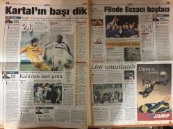 Milliyet Gazetesi - 15 Mart 1999  - Kupa Galipleri Kupası - AP - Galatasaray - Hasan Şaş - Adamlar - Eder - Taffarel - Fenerbahçe - Brezilya - Hagi - Ümit Karan - PAK - Emre - Gol Sevinci - Eren - Seren Serengil - Beşiktaş - Trabzonspor - Puan Durumu - Fatih Terim - Gökçe - Kırmızı Kart - Yasin - Bero - Ertugrul - Okay - Alpay - LP - Basın Toplantısı - Teknik Direktör - Teknik Heyet - Bilet Fiyatları - Harun - Ukrayna - Bulgaristan - Baha - Şampiyonlar Ligi - Belçika - Rusya - Taraftar Desteği - Tayfun - MSP - Orman - Bülent Ecevit - DSP - CHP - Edis - Şili - DYP - Necmettin Erbakan - Zara - Siyasi Partiler - ANAP - Terörle Mücadele - DTP - BBP - Anayasa Değişikliği - Demokratikleşme - Cemil Çiçek - Recai Kutan - Erdoğan - Şener - Recep Tayyip Erdoğan - Genel Seçimler - Yerel Seçimler - MHP - Ali Talip Özdemir - Adnan Polat - Isla - Barış Manço - Berna Yılmaz - Yusuf - Yusuf Hayaloğlu