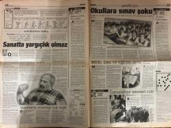 Milliyet Gazetesi - 15 Mart 1999  - Kupa Galipleri Kupası - AP - Galatasaray - Hasan Şaş - Adamlar - Eder - Taffarel - Fenerbahçe - Brezilya - Hagi - Ümit Karan - PAK - Emre - Gol Sevinci - Eren - Seren Serengil - Beşiktaş - Trabzonspor - Puan Durumu - Fatih Terim - Gökçe - Kırmızı Kart - Yasin - Bero - Ertugrul - Okay - Alpay - LP - Basın Toplantısı - Teknik Direktör - Teknik Heyet - Bilet Fiyatları - Harun - Ukrayna - Bulgaristan - Baha - Şampiyonlar Ligi - Belçika - Rusya - Taraftar Desteği - Tayfun - MSP - Orman - Bülent Ecevit - DSP - CHP - Edis - Şili - DYP - Necmettin Erbakan - Zara - Siyasi Partiler - ANAP - Terörle Mücadele - DTP - BBP - Anayasa Değişikliği - Demokratikleşme - Cemil Çiçek - Recai Kutan - Erdoğan - Şener - Recep Tayyip Erdoğan - Genel Seçimler - Yerel Seçimler - MHP - Ali Talip Özdemir - Adnan Polat - Isla - Barış Manço - Berna Yılmaz - Yusuf - Yusuf Hayaloğlu