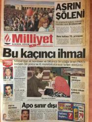 Milliyet Gazetesi - 30 Ekim 1998  - LP - Teknik Direktör - Agu - Eder - AP - Partizan - Arto - Danimarka - Real Madrid - Barcelona - Fenerbahçe - Beşiktaş - Ege - Gökçe - Halil Ergün - Deniz Gökçe - Mahmut - PAK - Yunanistan - Cengiz - Yilmaz - Neto - Özgün - Mahsun Kırmızıgül - Trabzonspor - Efes Pilsen - Tayfun - Chelsea - Şili - Süper Lig - Gianfranco Zola - Fransa - Hollanda - Norveç - Romanya - Rusya - Marcel Desailly - Roberto Di Matteo - Gianluca Vialli - Hagi - Brezilya - İspanya - Indiana Pacers - Baha - Belçika - Güneş Taner - Didi - Eren - CHP - Süleyman Demirel - Bülent Ecevit - Hikmet Çetin - Ahmet Necdet Sezer - Mesut Yılmaz - Anayasa Mahkemesi - MHP - Devlet Bahçeli - Hüsamettin Cindoruk - Deniz Baykal - Muhsin Yazıcıoğlu - DTP - BBP - Korkut Özal - DYP - Isak - Isla - Azerbaycan - Pakistan - Taha Akyol - Isco - Almanya - Portekiz - Redd - Demokratikleşme - Kıbrıs - İngiltere - Okay