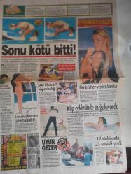 Bulvar Gazetesi - 8 Temmuz 2000 - Çok Özel Bir Güzel - Özlem - Burcu Çağrı -- Emma - Sıcakta Böyle Serinliyor - Oryantal Zümre - Hande Ataizi - Matt Mc Mullin - Serap Akıncı Büyük Oynuyor! - Alişan - Aynalı Tahir'in Sevgilisi - Hilal Sönmez - Tayfun Bozkuş - Jessica Campbell - Sophia  - Kamil İnce - 500 Kiloluk Köpekbalığı - Merve - Klip Çekiminde Boğuluyordu - Uyur Gezer - Mehmet Bozkurt - 12 Dakikada 25 Sosisli Yedi  - Açık Sözlü Olun - Aynalar Beni Anlatır - Jennifer - Her Erkeğin Düşü - Çok Uzun ve Zahmetli - Doktorunuz Diyor Ki - Bulmaca & Eğlence  - Medyum Nuray Abla - Çok Yönlü Bir Kişisiniz - Nurdan ile Gülşah - Sonya  - Hakan Peker - Sezen Aksu - Kağıt Bebekler - İlk Laiklik Uygulaması fotoğraf ve haberi - Bulvar Özel Eki Mevcuttur - Tam Takım Gazete