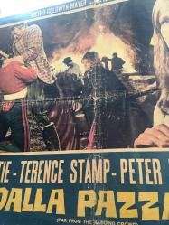 Bir aşk yetmez, ORİJİNAL İTALYANCA SİNEMA BEZ AFİŞİ - VIA DALLA PAZZA FOLLA - Far from the Madding Crowd, 1967, FİLM BEZ AFİŞİ / POSTERİ - BÜYÜK BOY - ORİJİNAL - 67 X 45 cm EBADINDA - Original Turkish Big Size Movie Poster - John Schlesinger, Julie Christie, Terence Stamp, Peter Finch, Alan Bates, Fiona Walker, Prunella Ransome, Alison Leggatt, Paul Dawkins, Julian Somers, John Barrett, Freddie Jones, Andrew Robertson, Brian Rawlinson