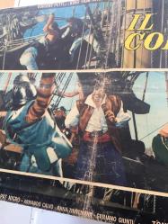 KORSANLARIN SAVAŞI, ORİJİNAL İTALYANCA SİNEMA BEZ AFİŞİ - IL CORSARO, 1970, FİLM BEZ AFİŞİ / POSTERİ - BÜYÜK BOY - ORİJİNAL - 65 X 45 cm EBADINDA - Original Turkish Big Size Movie Poster - Antonio Mollica, Robert Woods, Tania Alvarado, Armando Calvo, Cris Huerta, Miguel del Castillo, Ángel del Pozo, Ana María Mendoza, Luis Induni, Juan Amigo, Marina Brengola