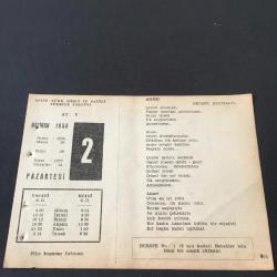 2 HAZİRAN 1958 -TAKVİM YAPRAĞI-DOĞUM GÜNÜ HEDİYESİ-AJANS-TÜRK ŞİİRLİ VE SAATLİ TÜRKİYE TAKVİMİ,NECDET EVLİYAGİL,CAHİT KÜLEBİ,FAL,FIKRA,KIRIMIN TÜRKLER TARAFINDAN ZAPTI,1475,GÜZEL SÖZ,YEMEK LİSTESİ