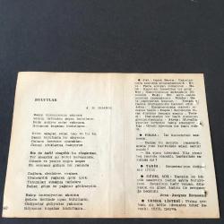 29 HAZİRAN 1958 -TAKVİM YAPRAĞI-DOĞUM GÜNÜ HEDİYESİ-AJANS-TÜRK ŞİİRLİ VE SAATLİ TÜRKİYE TAKVİMİ,K.K.KAMU,A.M.DRANAS,FAL,FIKRA,ROUSSEAUNUN DOĞUMU 1712,GÜZEL SÖZ,YEMEK LİSTESİ