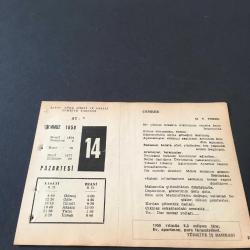 14 TEMMUZ 1958 -TAKVİM YAPRAĞI-DOĞUM GÜNÜ HEDİYESİ-AJANS-TÜRK ŞİİRLİ VE SAATLİ TÜRKİYE TAKVİMİ,M.Y.PEKER,Y.K.BEYATLI,FAL,FIKRA,FRANSIZ İHTİLALİ,1789,GÜZEL SÖZ,YEMEK LİSTESİ