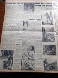 Yeni İstanbul Gazetesi - 7 Temmuz 1955 - Mustafa Nermi - Londra Konferansı Temmuz Sonuna Doğru Toplanacak - Amerikan Başkanı Eisenhower Kruşcef'e Cevap Verdi - Çolakof'un Bazı Ajanları Sınırı Geçerken Yakalandı - Vietnam Cenevre Hükümleriyle Bağlı Olduğunu Kabul Etmiyor - Yabancı Sermaye İle İlaç Fabrikası - Gülhane Parkında Seçilen Ses Kral Ve Kraliçesi İzmir Fuarına Davet Edildi - Emin Kalafat'ın Ankara Radyosundaki Konuşması - Ankara İstanbul İzmir Radyosu Programı - Memleket Ve Dünya Borsa Ve Piyasaları - Tövbe Eylerdi Şaraba Şüphesiz Şairi Görseydi Bekri Mustafa - Rus Çarı 2. Petro'nun 3. Sultan Ahmed'e Mektubu - Pompei Harabelerinde Yapılan Son Kazılar - Fenerbahçe Kalecisi Selahattin Ünlü Mukavelesini Yeniledi - İstanbul Üniversitesi Ankara'ya Yenildi - 1 Temmuz 1955'e Kadar Dünya Şeref Listesi - Fenerbahçe İkinci Reisi Osman Kavrakoğlu - Çapamarka - Gripin - Elektroimpex Otomatik Ve Manyetolu Telefon