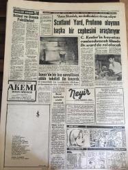 YENİ SABAH GAZETESİ  8 TEMMUZ 1963 YIL :26 SAYI :8734----İç Turizmi  teşvik  için tatil  köyleri kurulacak --Amerika dan  Şair Nigar Hanımın Evine  --Kalifornia 'lı  Linda ,şimdi İstanbul da yazın tadını çıkarıyor --Kruşçef  ,Cinlerle müzakereden kaçtı ---Sandal Sefası  Ölümle Bitti --Dinçer Birbirimizi Sevmeliyiz Diyor --Kültür Malzemesi :Siyavuşgil --Scotland Yard , Profuma olayının başka bir  cephesini  araştırıyor --İzmir de bir kız sevgilisini  silah  tehdidi ile  kaçırdı----İstanbul Radyosunun  Kıymetli Sanatçısı : Süheyla Gürses --Aydın için karar çarşambaya kaldı --Mili Takım Hazırlığı Ağustos ta Başlıyor ----Umum Müdür Güreş İdarecilerini  acele toplantıya çağırdı --Fenerbahçe Bursa da  3-0 galip --